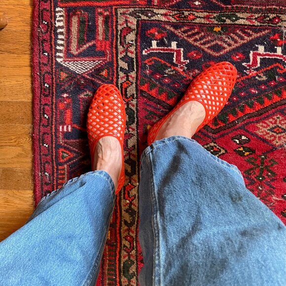 Gap Tomato Red Jelly Ballet Flats, Size 8 - Brand New, Never Worn! - Picture 1 of 4